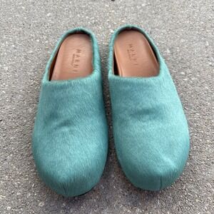Marni Men's Fussbett Sabot Mule Shoes Teal Green Size EU 44 NEW NEVER BEEN WORN